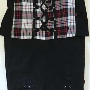 Tripp NYC black and red outfit